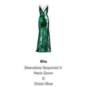 Sho | Green Sequin Gown